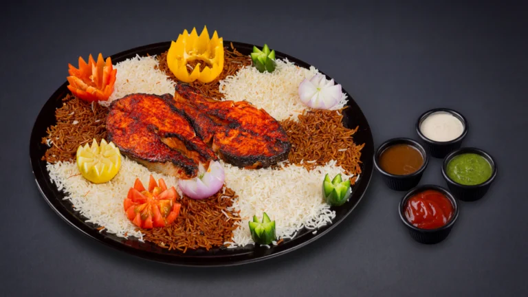 طبق سلمون مقلي