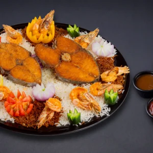 طبق كنعد وروبيان مقلي