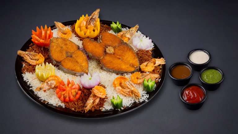 طبق كنعد وروبيان مقلي