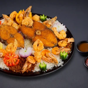 طبق كنعد وروبيان كبير مقلي