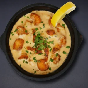 طاجن روبيان بالطحينة