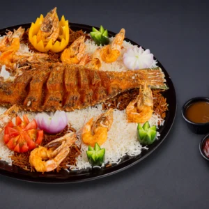 طبق حريد وروبيان مقلي