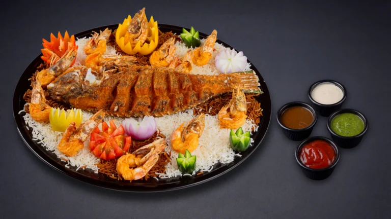 طبق حريد وروبيان مقلي