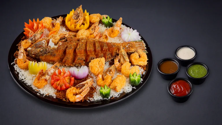 طبق حريد وروبيان كبير مقلي