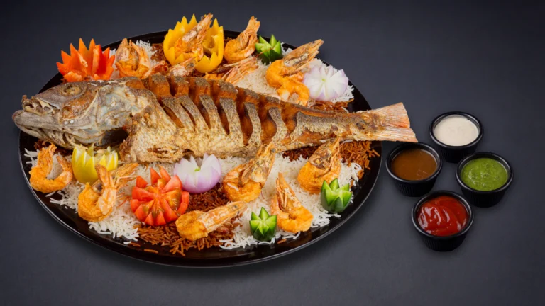 طبق فارس وروبيان مقلي